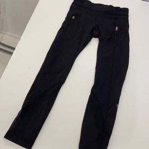 Lululemon black running pants size 2
